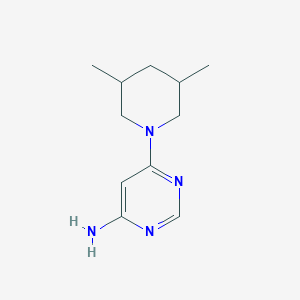 molecular formula C11H18N4 B1471251 6-(3,5-Dimethylpiperidin-1-yl)pyrimidin-4-amine CAS No. 1492871-16-5