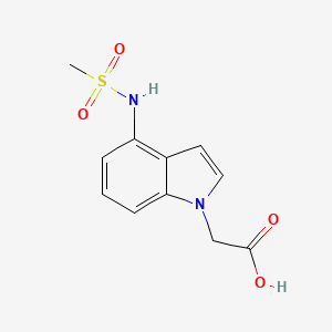 molecular formula C11H12N2O4S B1471254 2-(4-(methylsulfonamido)-1H-indol-1-yl)acetic acid CAS No. 1431565-56-8