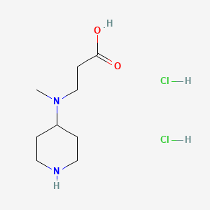 molecular formula C9H20Cl2N2O2 B1471255 3-[Methyl(piperidin-4-yl)amino]propanoic acid dihydrochloride CAS No. 1797017-23-2