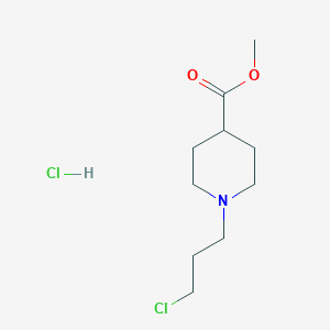 molecular formula C10H19Cl2NO2 B1471259 Methyl 1-(3-chloropropyl)piperidine-4-carboxylate hydrochloride CAS No. 1423033-92-4