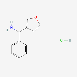 molecular formula C11H16ClNO B1471261 Oxolan-3-yl(phenyl)methanamine hydrochloride CAS No. 1432678-58-4