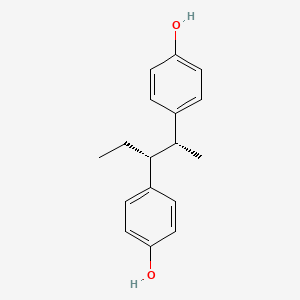 molecular formula C17H20O2 B14712625 Phenol, 4,4'-(1-ethyl-2-methylethylene)di-, threo- CAS No. 20576-53-8