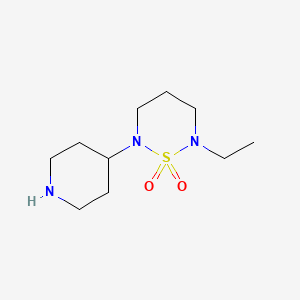 molecular formula C10H21N3O2S B1471264 2-Ethyl-6-(piperidin-4-yl)-1,2,6-thiadiazinane 1,1-dioxide CAS No. 2089922-71-2