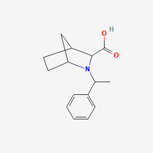 molecular formula C15H19NO2 B1471266 2-(1-Phenylethyl)-2-azabicyclo[2.2.1]heptane-3-carboxylic acid CAS No. 1219346-65-2