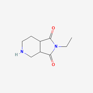 molecular formula C9H14N2O2 B1471267 2-ethylhexahydro-1H-pyrrolo[3,4-c]pyridine-1,3(2H)-dione CAS No. 1783615-72-4