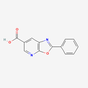 molecular formula C13H8N2O3 B1471269 2-Phenyl[1,3]oxazolo[5,4-b]pyridine-6-carboxylic acid CAS No. 927801-31-8