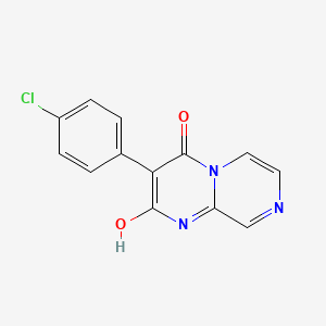 molecular formula C13H8ClN3O2 B14712696 3-(p-Chlorophenyl)-2-hydroxy-4H-pyrazino(1,2-a)pyrimidin-4-one CAS No. 21271-32-9