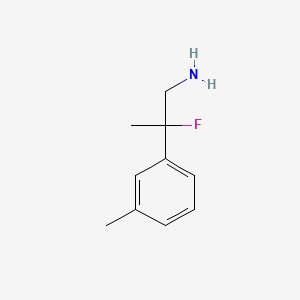 molecular formula C10H14FN B1471274 2-Fluoro-2-(m-tolyl)propan-1-amine CAS No. 1566238-58-1