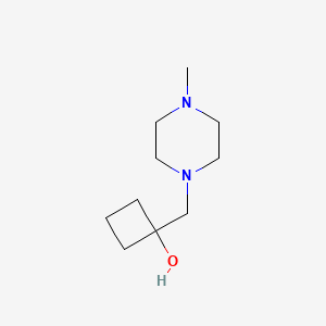 molecular formula C10H20N2O B1471276 1-[(4-甲基哌嗪-1-基)甲基]环丁醇 CAS No. 1783723-59-0