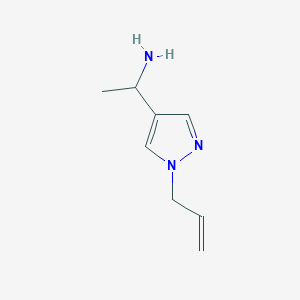 molecular formula C8H13N3 B1471278 1-[1-(prop-2-en-1-yl)-1H-pyrazol-4-yl]ethan-1-amine CAS No. 1780508-17-9