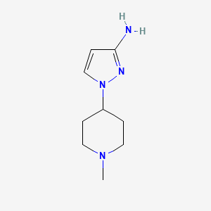 molecular formula C9H16N4 B1471279 1-(1-methylpiperidin-4-yl)-1H-pyrazol-3-amine CAS No. 1246550-66-2
