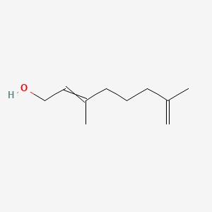 molecular formula C10H18O B14712796 2,7-Octadien-1-ol, 3,7-dimethyl-, (E)- CAS No. 624-14-6