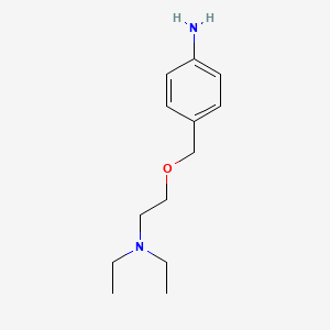 molecular formula C13H22N2O B14712813 p-Toluidine, alpha-(2-(diethylamino)ethoxy)- CAS No. 23043-24-5