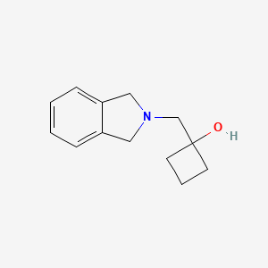 molecular formula C13H17NO B1471283 1-[(2,3-二氢-1H-异吲哚-2-基)甲基]环丁醇 CAS No. 1785224-16-9
