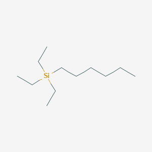 molecular formula C12H28Si B14712871 Silane, triethylhexyl- CAS No. 13810-04-3
