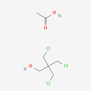 molecular formula C7H13Cl3O3 B14712877 Acetic acid;3-chloro-2,2-bis(chloromethyl)propan-1-ol CAS No. 13103-49-6