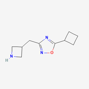 B1471290 3-(Azetidin-3-ylmethyl)-5-cyclobutyl-1,2,4-oxadiazole CAS No. 1784672-78-1