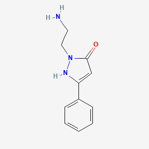 molecular formula C11H13N3O B1471293 1-(2-aminoethyl)-3-phenyl-1H-pyrazol-5-ol CAS No. 2089738-08-7