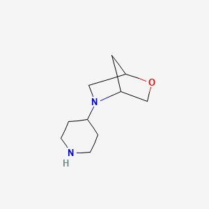 molecular formula C10H18N2O B1471295 5-(Piperidin-4-yl)-2-oxa-5-azabicyclo[2.2.1]heptane CAS No. 1779895-33-8