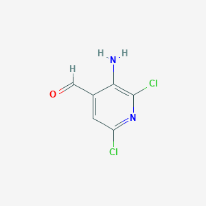 molecular formula C6H4Cl2N2O B1471297 3-氨基-2,6-二氯异烟酰醛 CAS No. 1159813-21-4