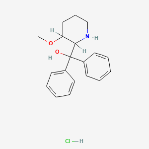 molecular formula C19H24ClNO2 B14712972 alpha,alpha-Diphenyl-3-methoxy-2-piperidinemethanol hydrochloride CAS No. 19974-71-1