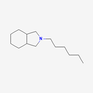 molecular formula C14H27N B14712975 2-Hexyloctahydro-1h-isoindole CAS No. 6634-24-8