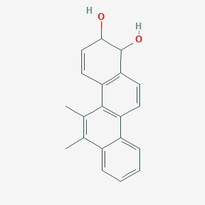 molecular formula C20H18O2 B147130 1,2-Chrysenediol, 1,2-dihydro-5,6-dimethyl- CAS No. 139347-84-5