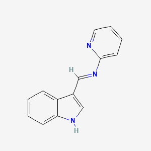 molecular formula C14H11N3 B14713019 3-(N-2-Pyridylformimidoyl)indole CAS No. 22404-53-1