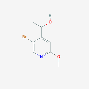molecular formula C8H10BrNO2 B1471302 1-(5-溴-2-甲氧基吡啶-4-基)-乙醇 CAS No. 1782891-61-5