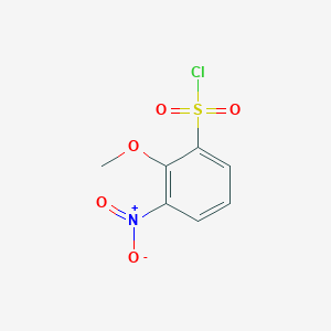 molecular formula C7H6ClNO5S B1471303 2-Methoxy-3-nitrobenzene-1-sulfonyl chloride CAS No. 1261587-04-5