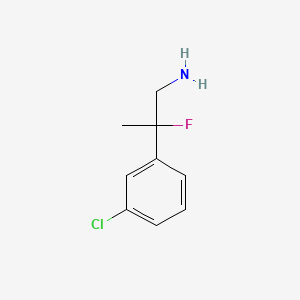 molecular formula C9H11ClFN B1471304 2-(3-Chlorophenyl)-2-fluoropropan-1-amine CAS No. 1165931-97-4
