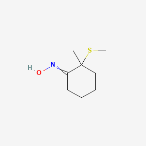 molecular formula C8H15NOS B14713119 N-[2-Methyl-2-(methylsulfanyl)cyclohexylidene]hydroxylamine CAS No. 10533-73-0
