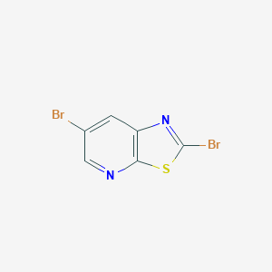 molecular formula C6H2Br2N2S B1471315 2,6-Dibromothiazolo[5,4-b]pyridine CAS No. 1379340-41-6