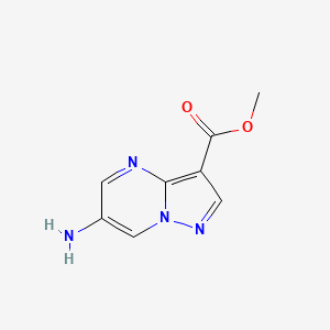 molecular formula C8H8N4O2 B1471320 Methyl 6-aminopyrazolo[1,5-a]pyrimidine-3-carboxylate CAS No. 1782398-70-2