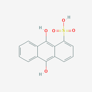 molecular formula C14H10O5S B14713234 9,10-Dihydroxyanthracene-1-sulfonic acid CAS No. 21850-01-1