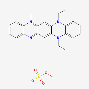 molecular formula C24H26N4O4S B14713239 Quinoxalino[2,3-b]phenazinium, 7,14-diethyl-7,14-dihydro-5-methyl-, methyl sulfate CAS No. 20322-78-5