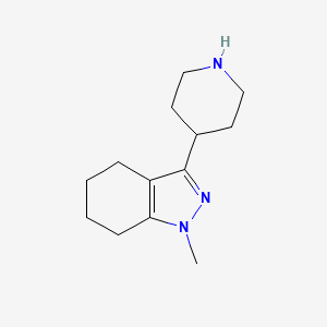 molecular formula C13H21N3 B1471324 1-methyl-3-(piperidin-4-yl)-4,5,6,7-tetrahydro-1H-indazole CAS No. 1785501-51-0