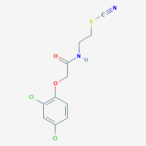 molecular formula C11H10Cl2N2O2S B14713258 Thiocyanic acid, 2-(2-(2,4-dichlorophenoxy)acetamido)ethyl ester CAS No. 21726-82-9