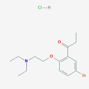 molecular formula C15H23BrClNO2 B14713271 Propiophenone, 5'-bromo-2'-(2-(diethylamino)ethoxy)-, hydrochloride CAS No. 20809-08-9