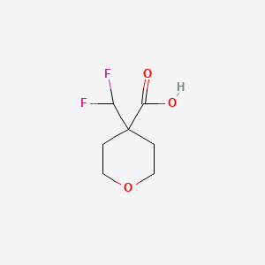 molecular formula C7H10F2O3 B1471329 4-(Difluoromethyl)oxane-4-carboxylic acid CAS No. 1783957-10-7