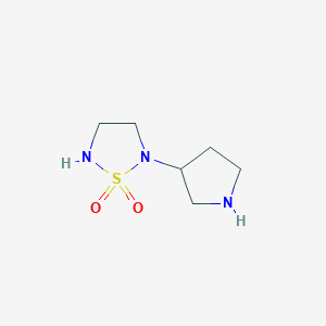 molecular formula C6H13N3O2S B1471331 2-(Pyrrolidin-3-yl)-1,2,5-thiadiazolidine 1,1-dioxide CAS No. 1779769-22-0