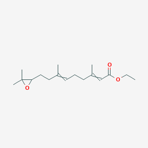molecular formula C17H28O3 B14713320 Ethyl 9-(3,3-dimethyloxiran-2-YL)-3,7-dimethylnona-2,6-dienoate CAS No. 23292-47-9