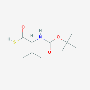 molecular formula C10H19NO3S B1471334 2-[(tert-Butoxycarbonyl)amino]-3-methylbutanethioic S-acid CAS No. 2206264-77-7