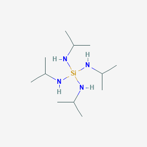 molecular formula C12H32N4Si B14713343 Silanetetramine, N,N',N'',N'''-tetrakis(1-methylethyl)- CAS No. 14970-96-8
