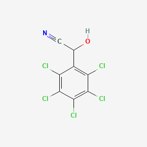 molecular formula C8H2Cl5NO B14713367 Mandelonitrile, pentachloro- CAS No. 21727-09-3
