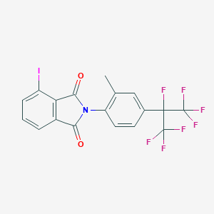 molecular formula C18H9F7INO2 B147134 2-[4-(1,1,1,2,3,3,3-Heptafluoropropan-2-yl)-2-methylphenyl]-4-iodoisoindole-1,3-dione CAS No. 346575-66-4