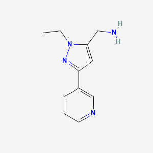 B1471340 (1-ethyl-3-(pyridin-3-yl)-1H-pyrazol-5-yl)methanamine CAS No. 1784792-02-4