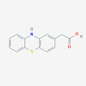 molecular formula C14H11NO2S B14713409 Phenothiazine-2-acetic acid CAS No. 20965-69-9