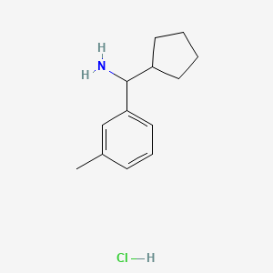 molecular formula C13H20ClN B1471347 Cyclopentyl(m-tolyl)methanamine hydrochloride CAS No. 2098086-94-1