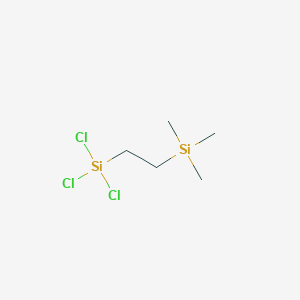 molecular formula C5H13Cl3Si2 B14713502 Trichloro[2-(trimethylsilyl)ethyl]silane CAS No. 18157-34-1